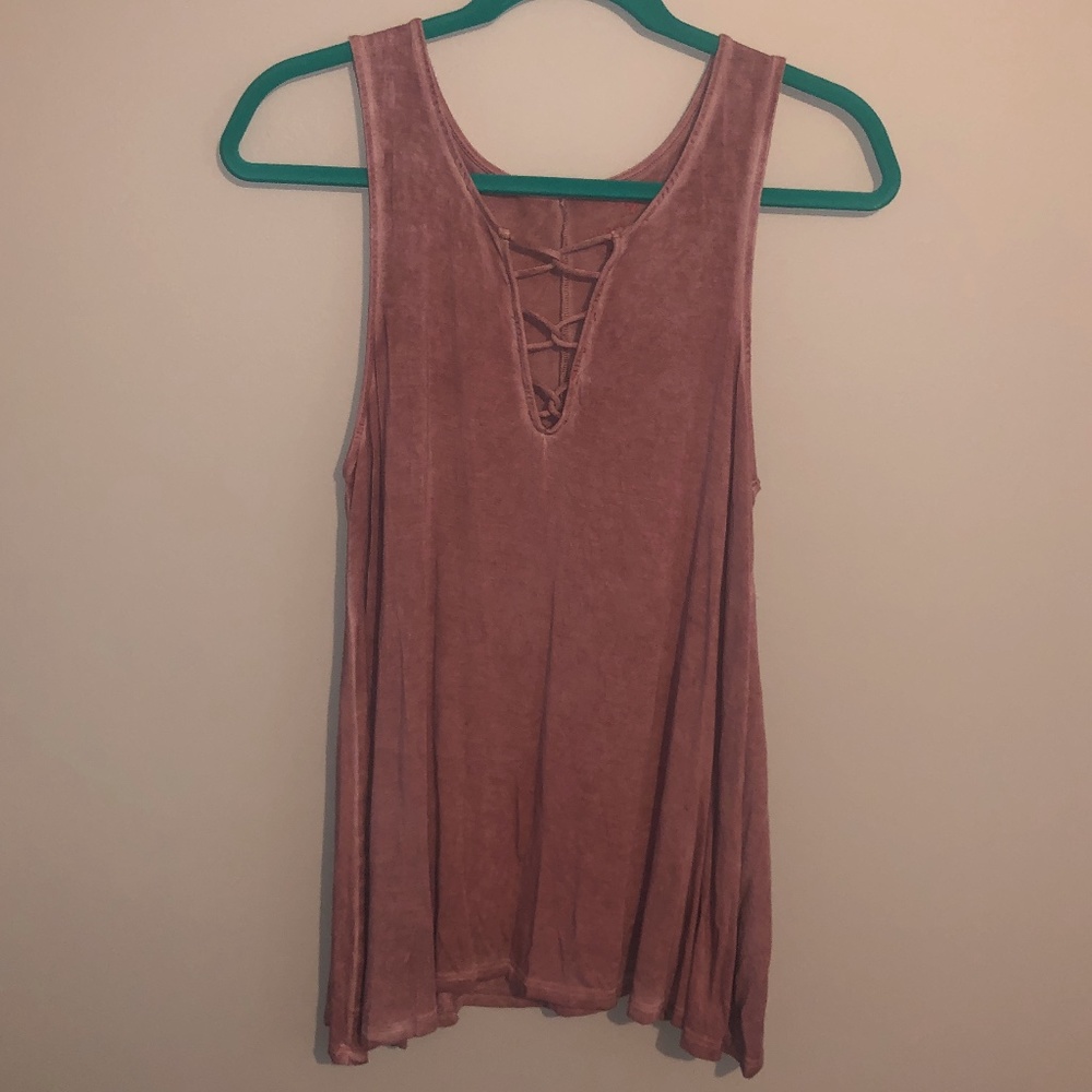 AMERICAN EAGLE CRISS CROSS V-NECK TANK SZ MEDIUM